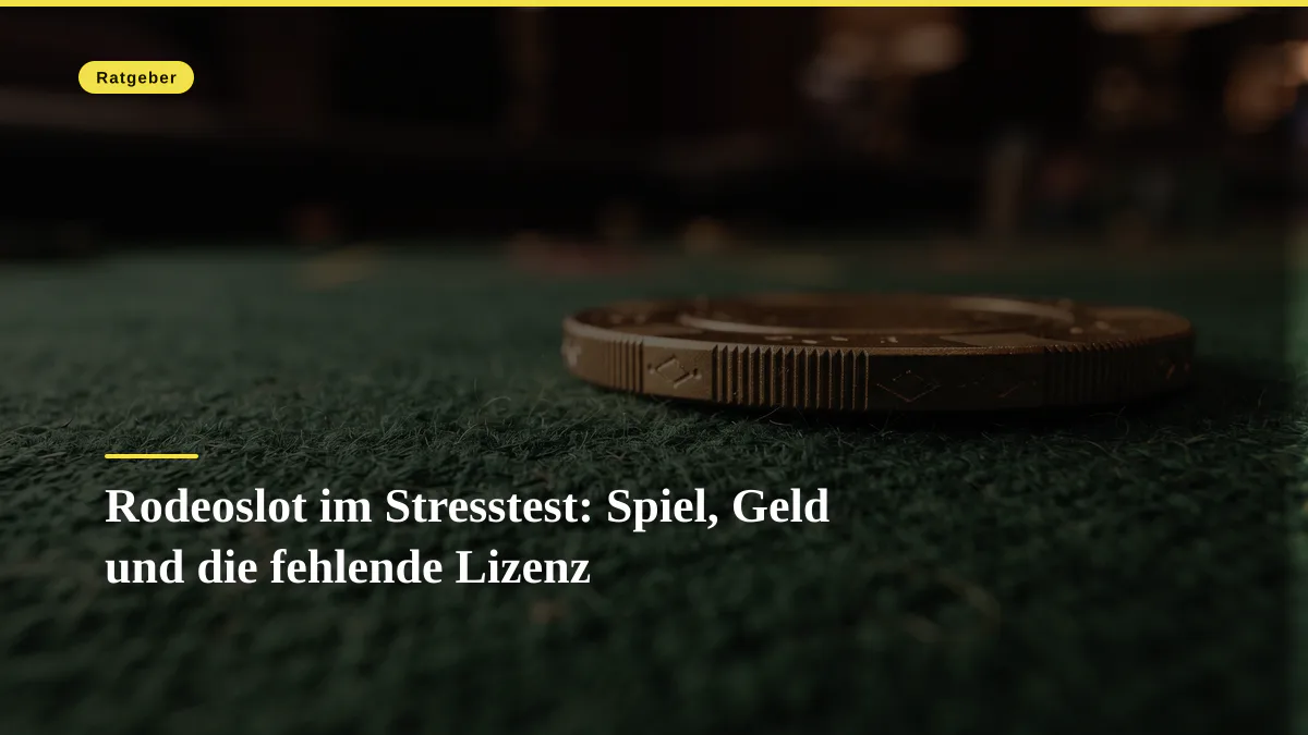 Rodeoslot im Stresstest: Spiel, Geld und die fehlende Lizenz