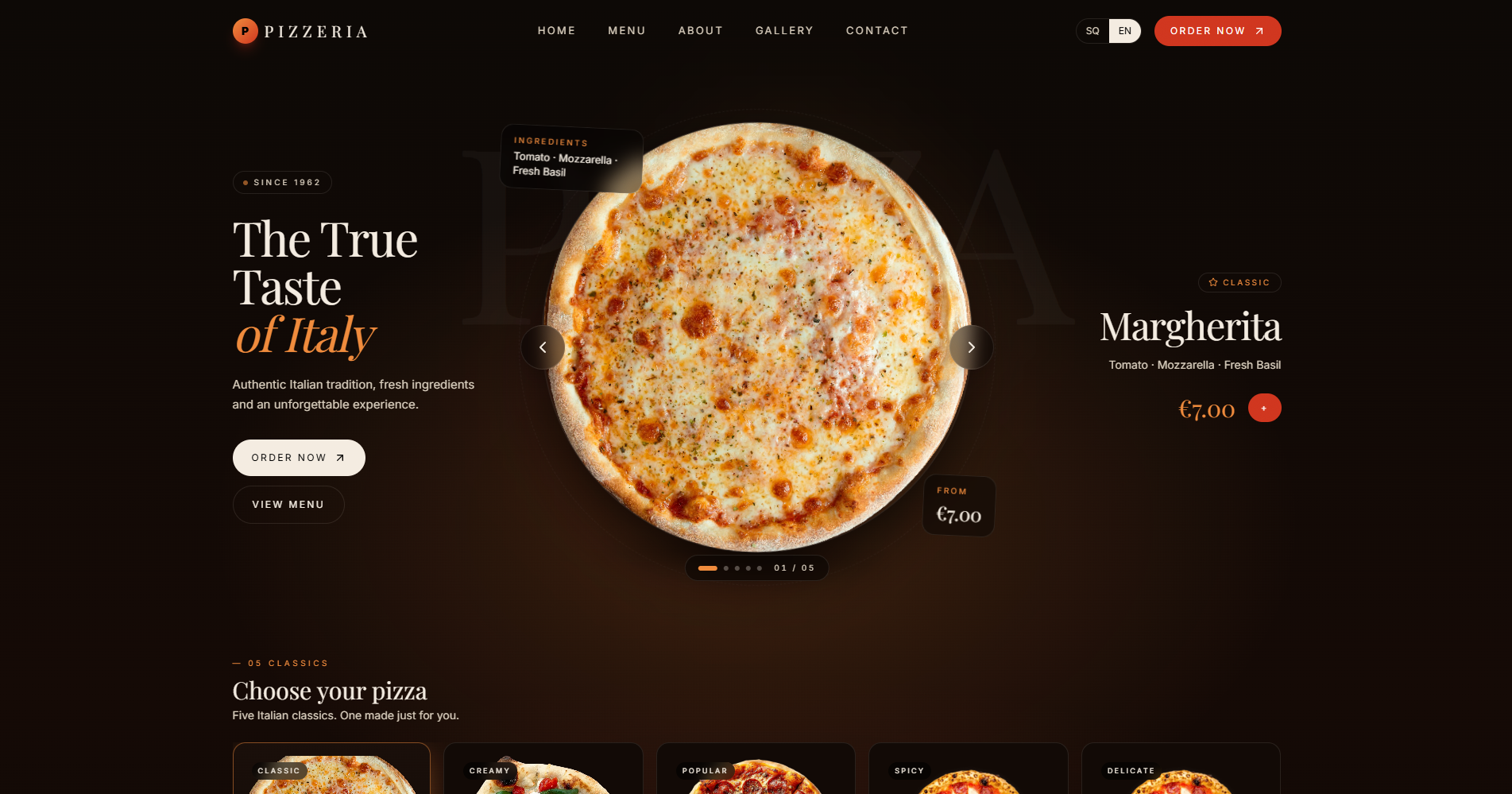 Pizzeria Website