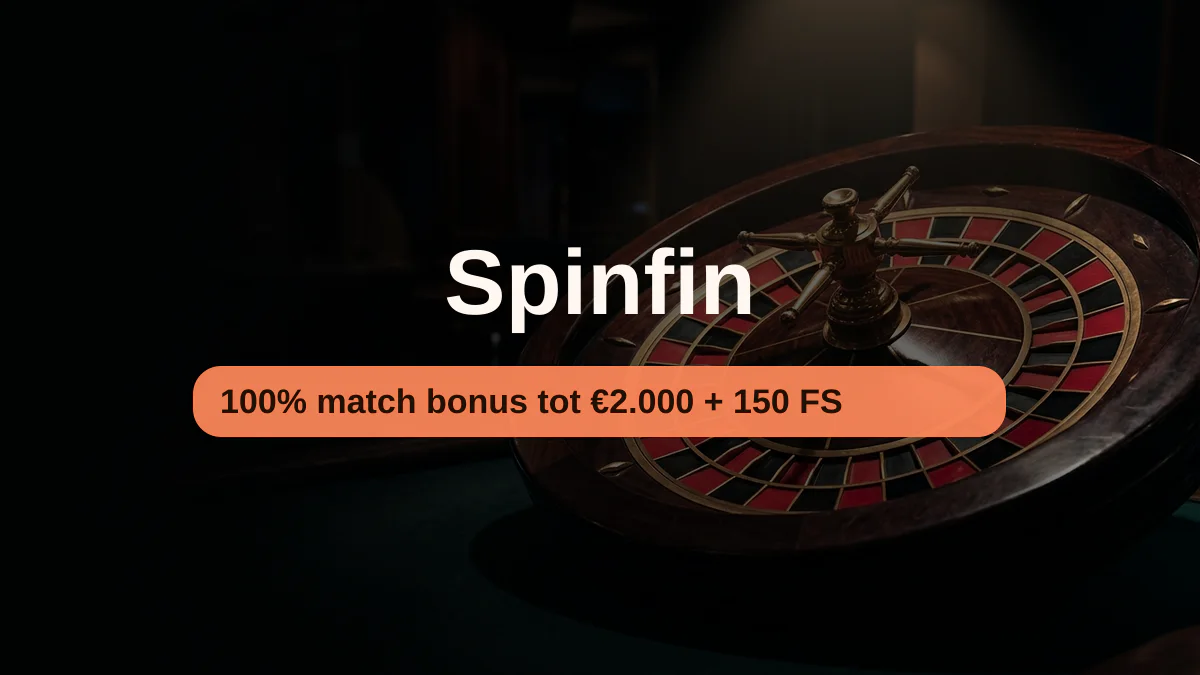 Spinfin casino — welkomstbonus 100% match bonus tot €2.000 + 150 FS, betalingen: Visa, Mastercard, Skrill, Neteller, Paysafecard