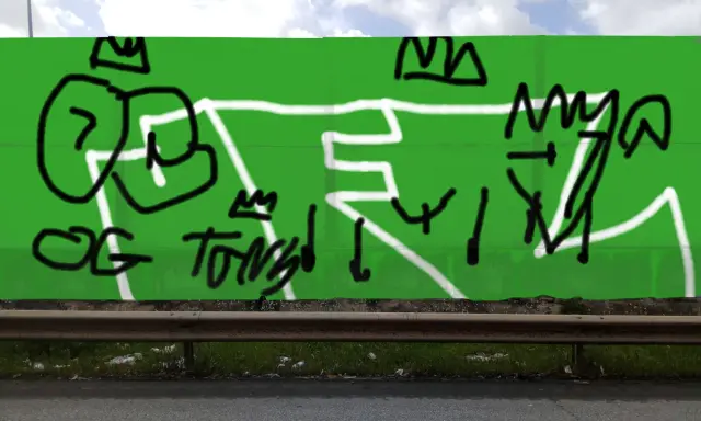 Graffiti artwork by Tony