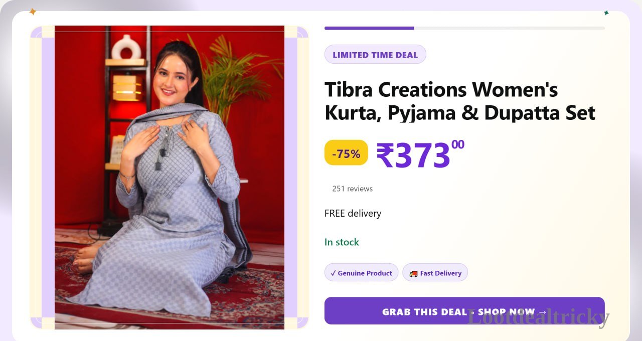 women Kurta Pyjama – Just ₹373 | Huge Savings Offer women Kurta Pyjama – Just ₹373 | Huge Savings Offer