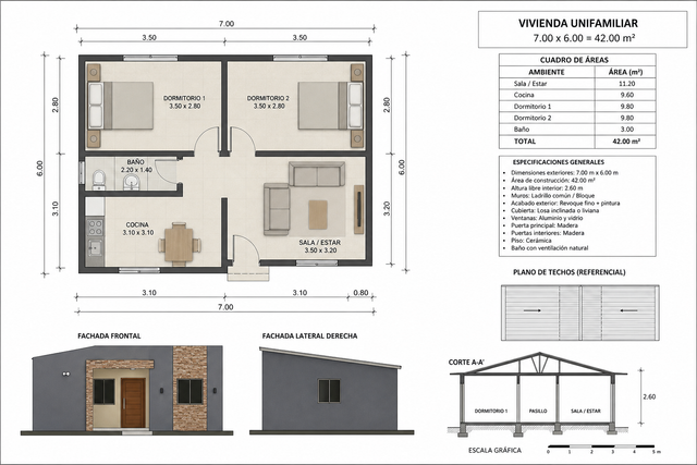 Plano Premium 42m²