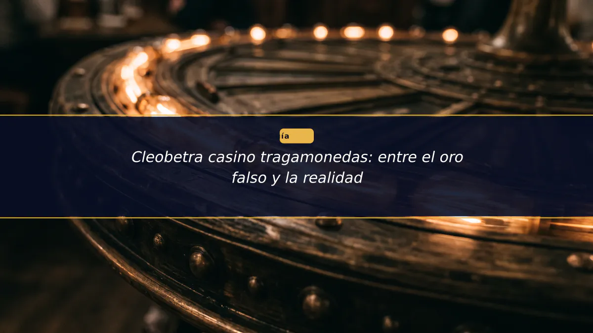 Cleobetra casino tragamonedas: entre el oro falso y la realidad