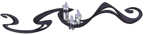 Black smoke and white candles divider