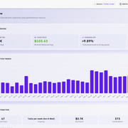 Seasons App Dashboard — Yield Overview Screenshot PNG