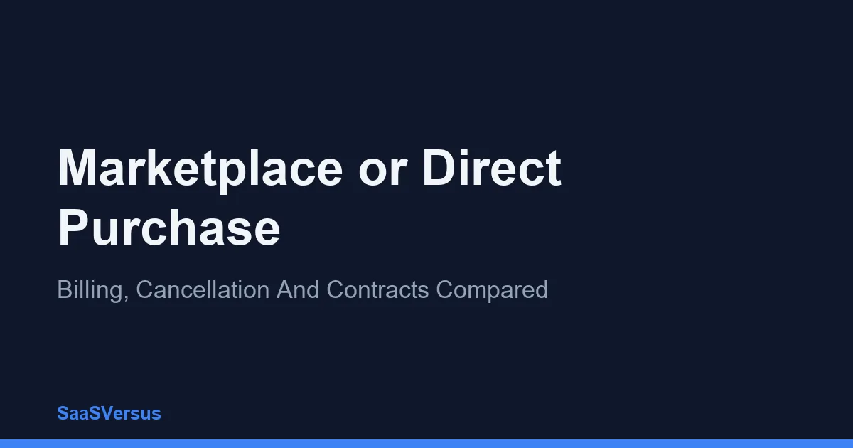 Marketplace or Direct Purchase