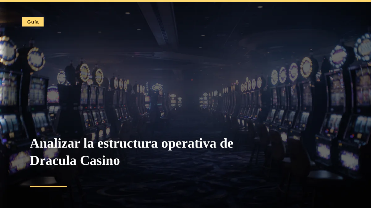 Analizar la estructura operativa de Dracula Casino