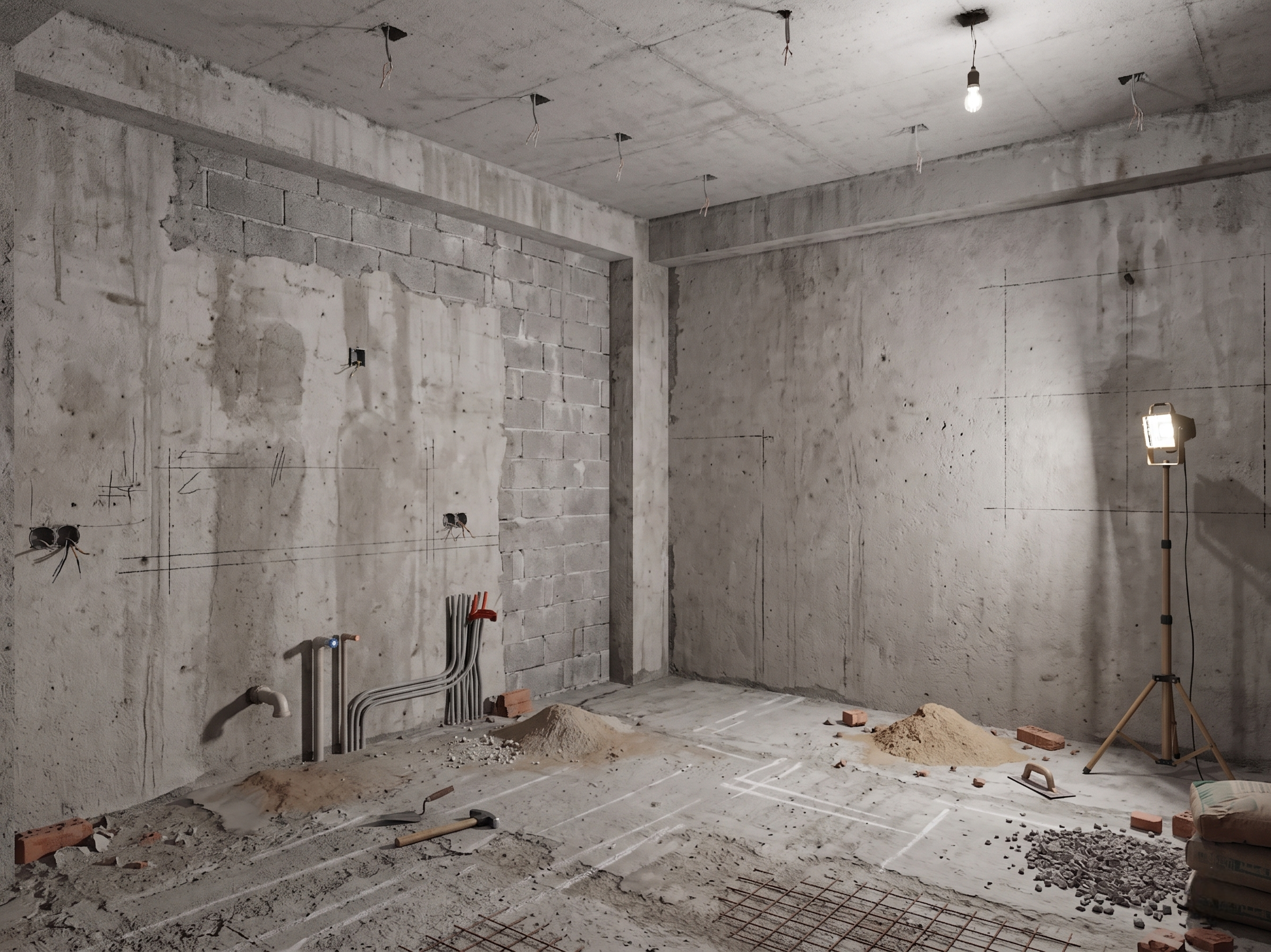 Pirms – tukša telpa pirms virtual staging