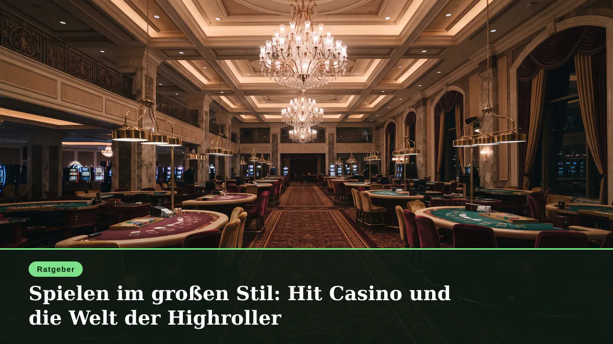 Spielen im großen Stil: Hit Casino und die Welt der Highroller