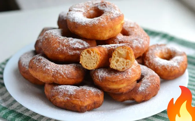 Постер Тыквенные дрожжевые пончики с пряностями