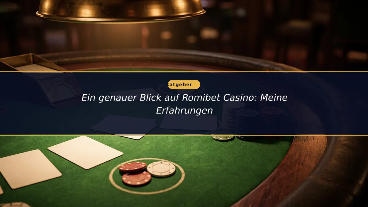 Ein genauer Blick auf Romibet Casino: Meine Erfahrungen