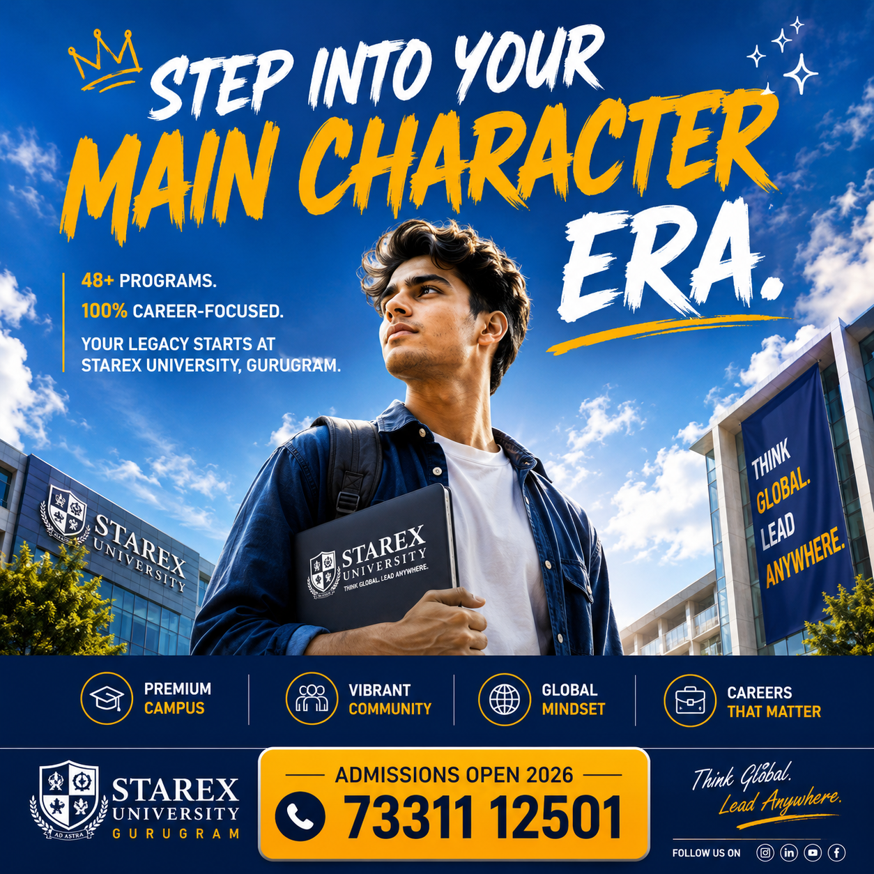 Starex University admissions 2026-27 open — apply for B.Tech MBA LLB Pharmacy in Gurugram