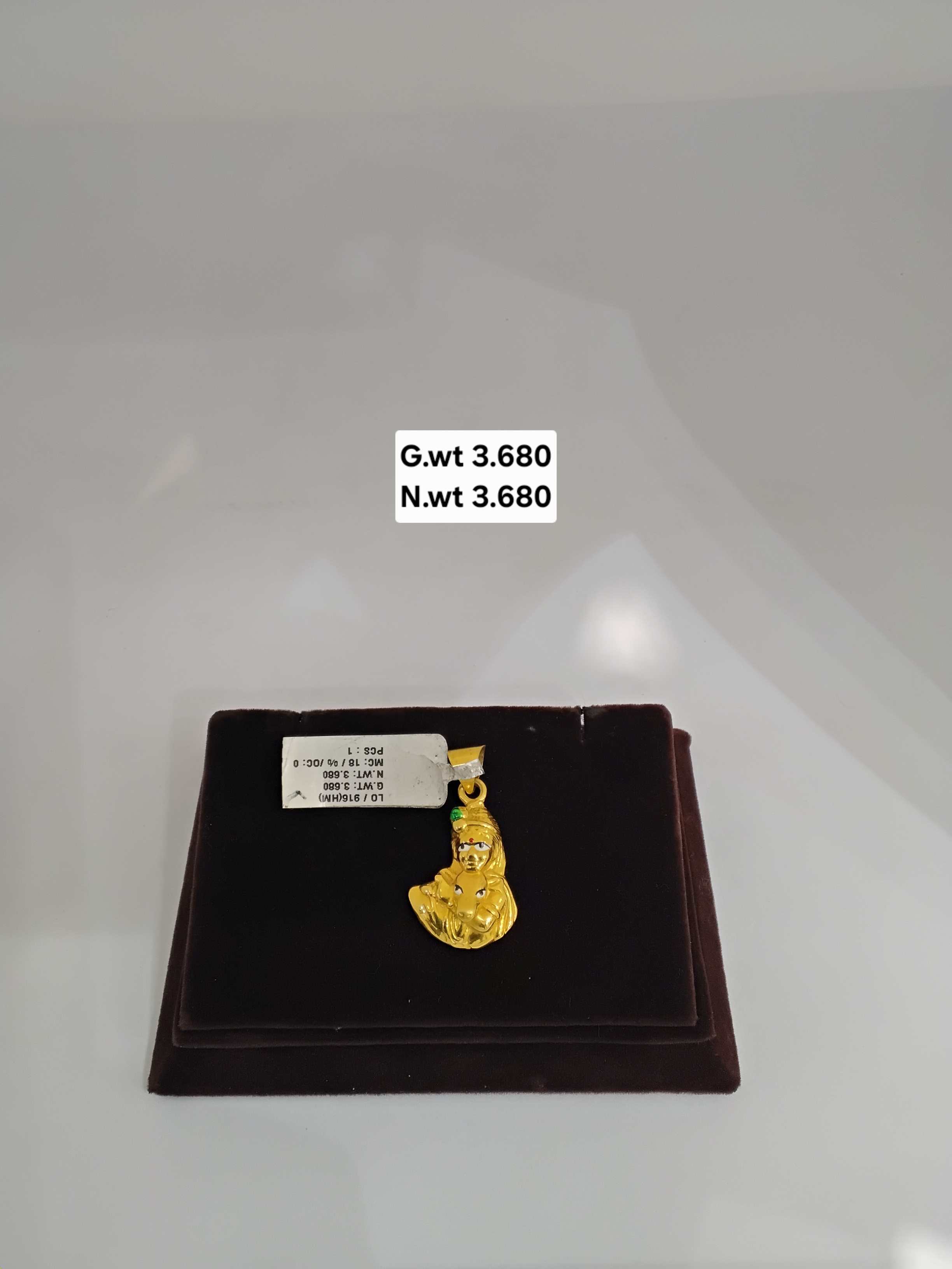 Laddu Gopal Gold Pendant