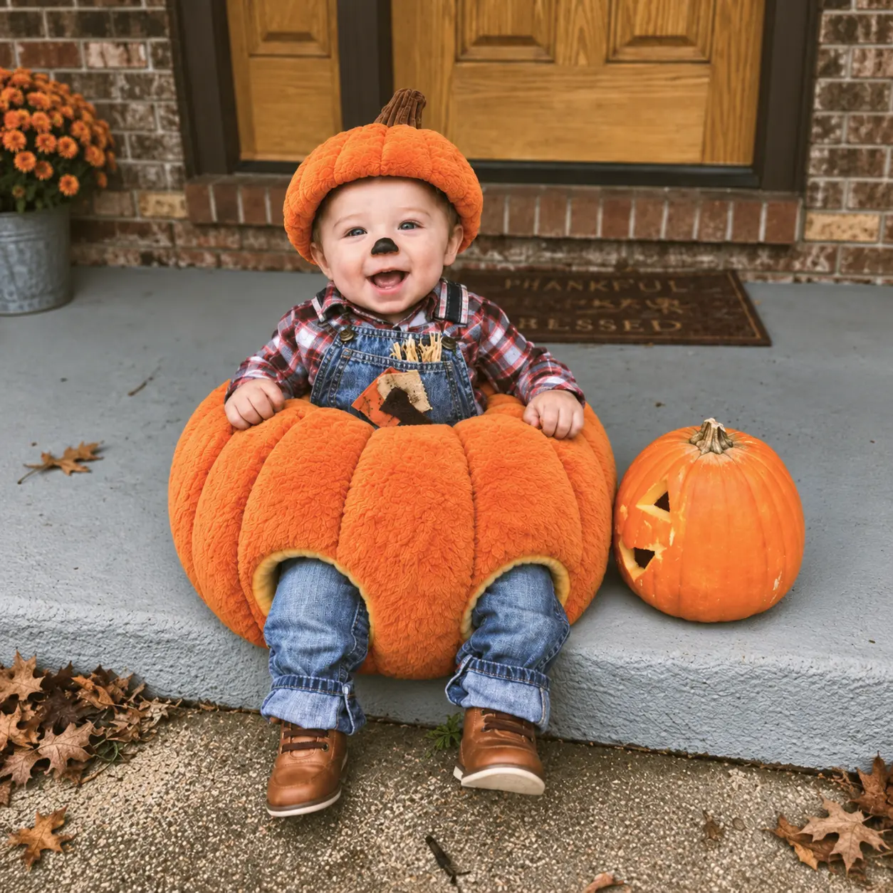 Customer photo of the pumpkin seat close up