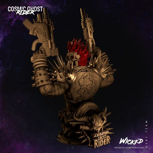 3-DWicked-Ghost-Rider-Bust-340mm
