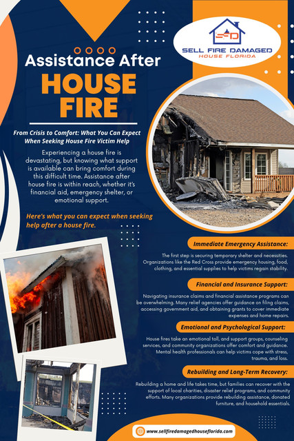 Recovering from a house fire is a long and emotional process, but assistance after house fire is available to help families rebuild. By seeking financial aid, securing temporary housing, working with professionals, and focusing on emotional recovery, fire victims can regain stability and peace of mind.

Official Website: https://www.sellfiredamagedhouseflorida.com/

Click Here for More Information: https://www.sellfiredamagedhouseflorida.com/house-fire-victim-assistance

Call Us Now: 239-323-9431

Our Profile: https://housefireflorida.imgbb.com/

Next Info: https://is.gd/7JQe9P