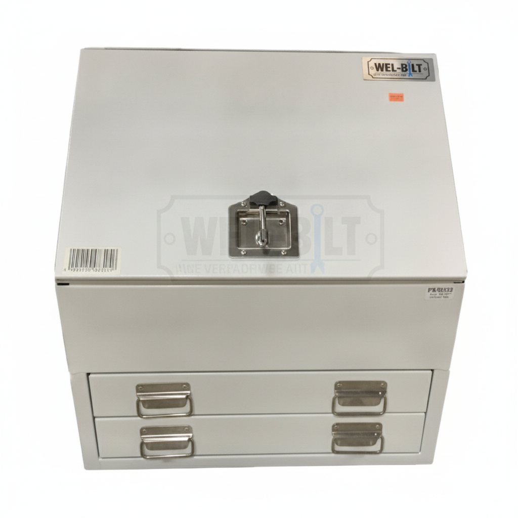 Steel Toolbox, 700x600x750mm, 2 Drawer