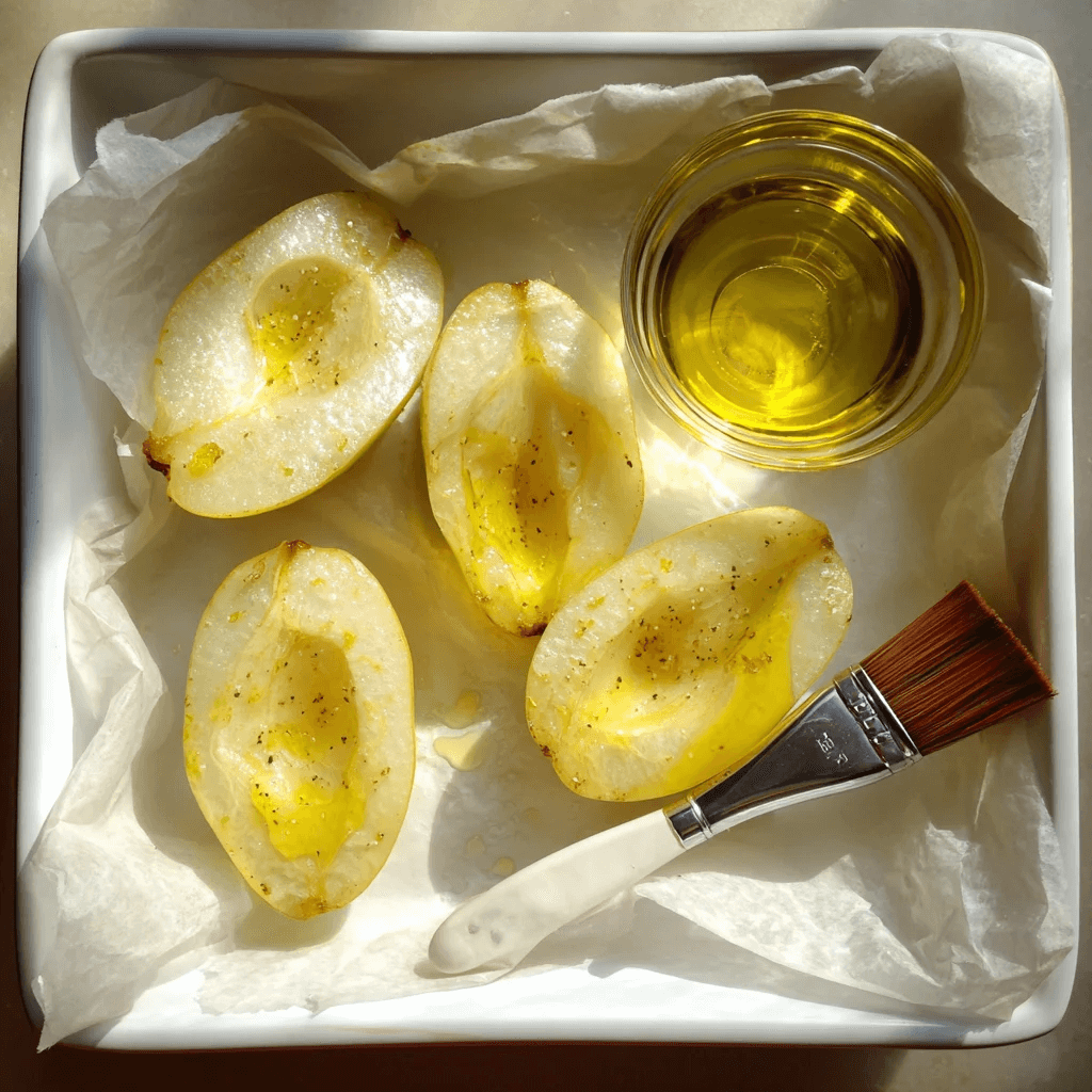 Elegant Blue Cheese Stuffed Pears step photo