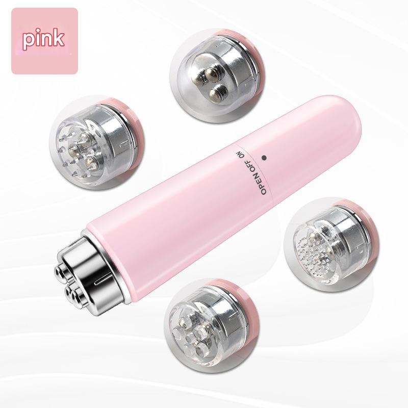 Pink Electric Eye Massager Pen - Vibration Massage Wand for Eye Area, Face, and Neck - Battery Operated Skincare Tool(Batteries not included), Compact Daily Use, Gift Ready