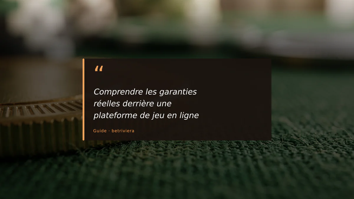 Comprendre les garanties réelles derrière une plateforme de jeu en ligne