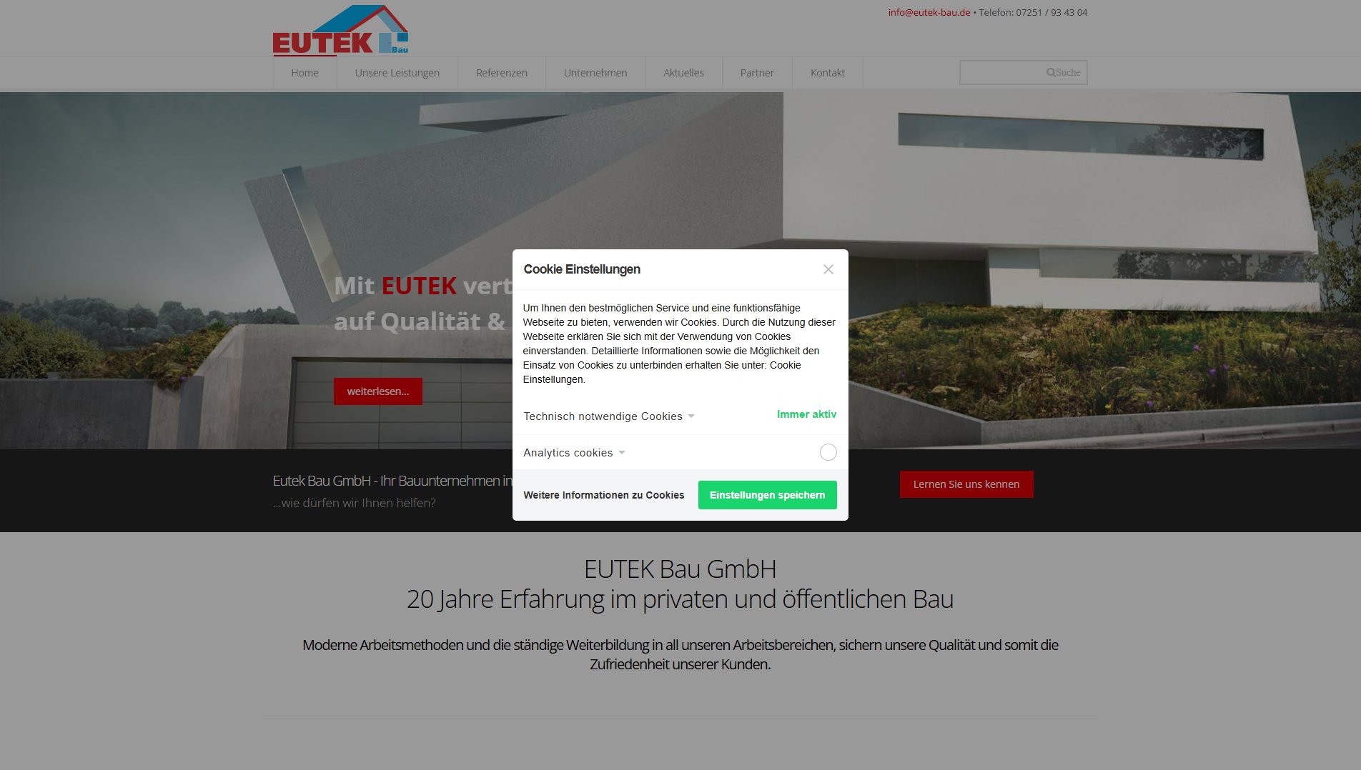 Stored capture of eutek-bau.de