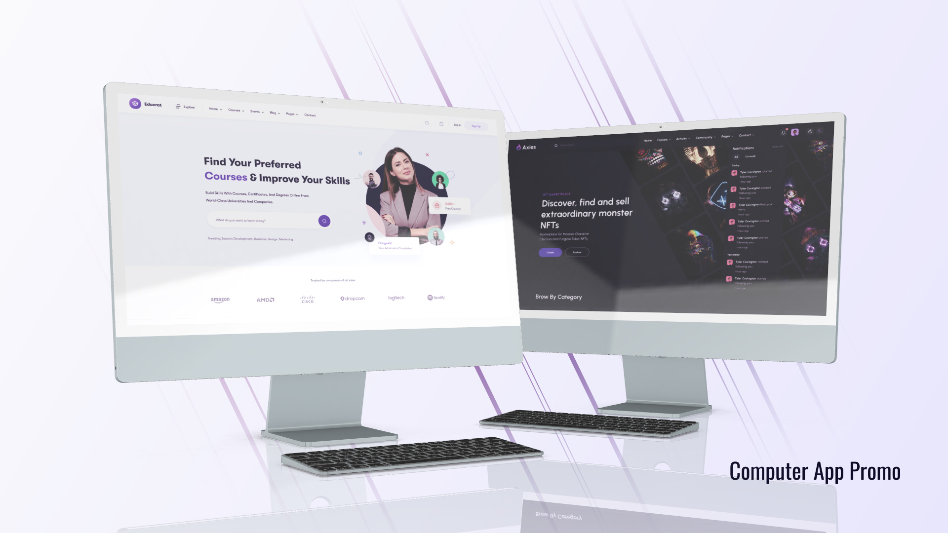 Desktop Promo Website Presentation Desktop Promo Website Presentation