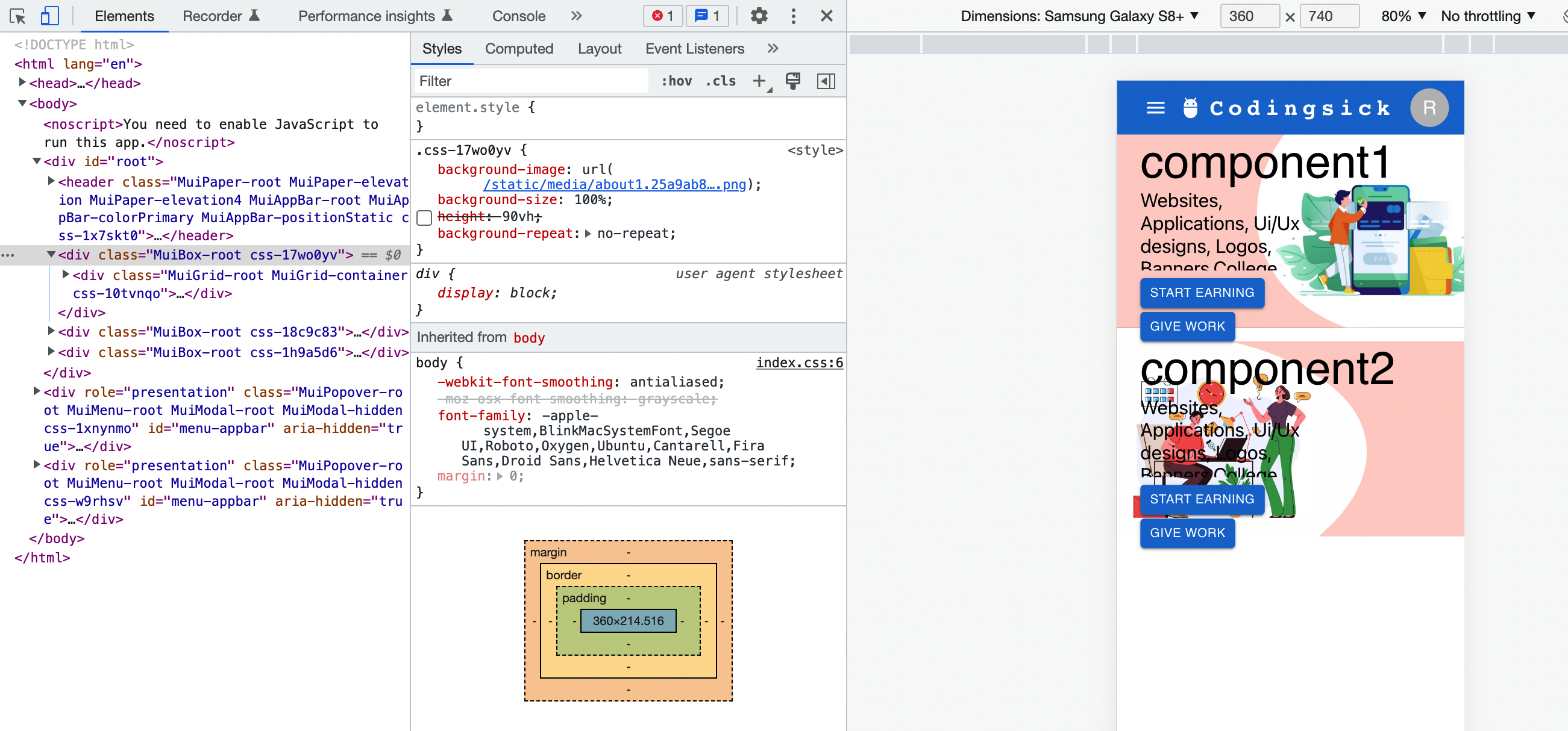css - Why my page is taking too much white space in Rectjs - Stack Overflow