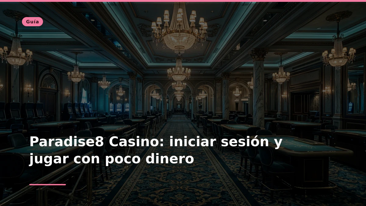 Paradise8 Casino: iniciar sesión y jugar con poco dinero