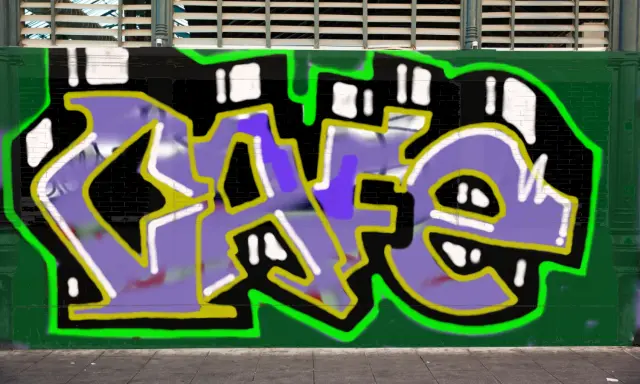 Graffiti artwork by Tkiz