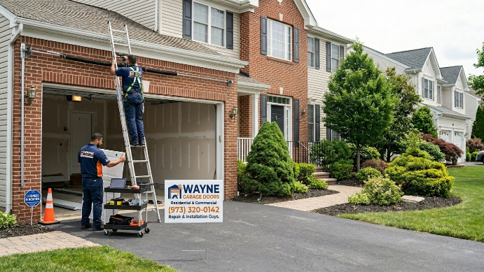 Wayne Garage Door technician at work