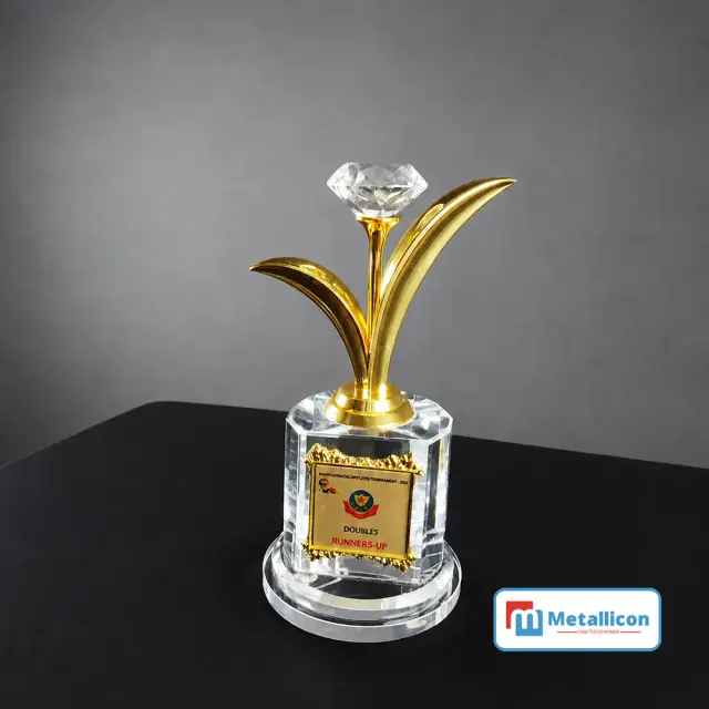 Crystal Metal Diamond Trophy - 2