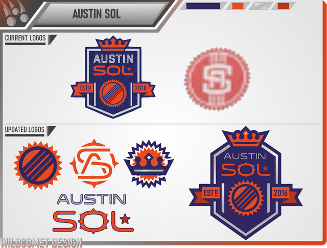 Updates from V1: Redid the sunburst in the global and furthest left secondary logo to have fewer, more even points, adjusted the monogram slightly, and added a new violet crown logo.
