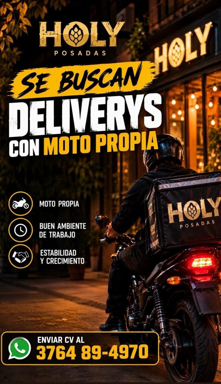Se buscan Delivery en Posadas