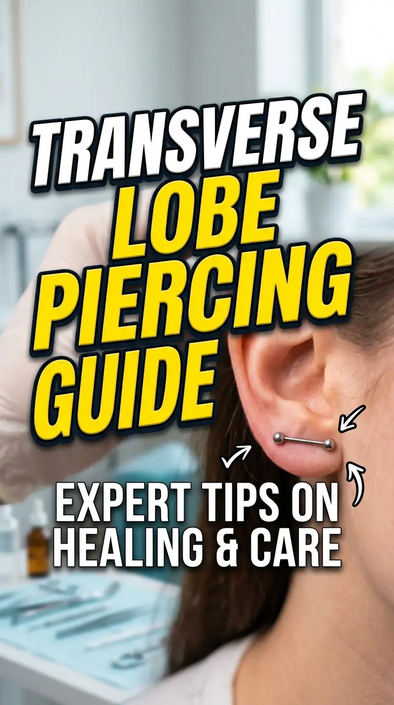 Transverse Lobe Piercing Guide: Expert Tips On Healing & Care Transverse Lobe Piercing Guide: Expert Tips On Healing & Care