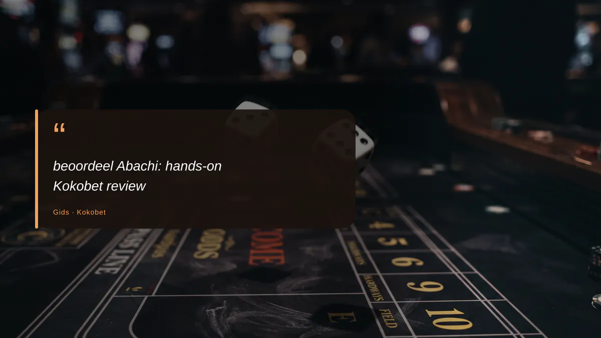 beoordeel Abachi: hands-on Kokobet review