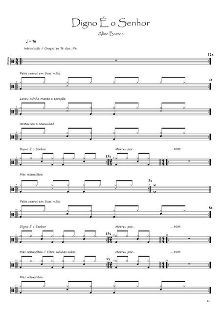 Partitura de bateria disponível na biblioteca — imagem 2