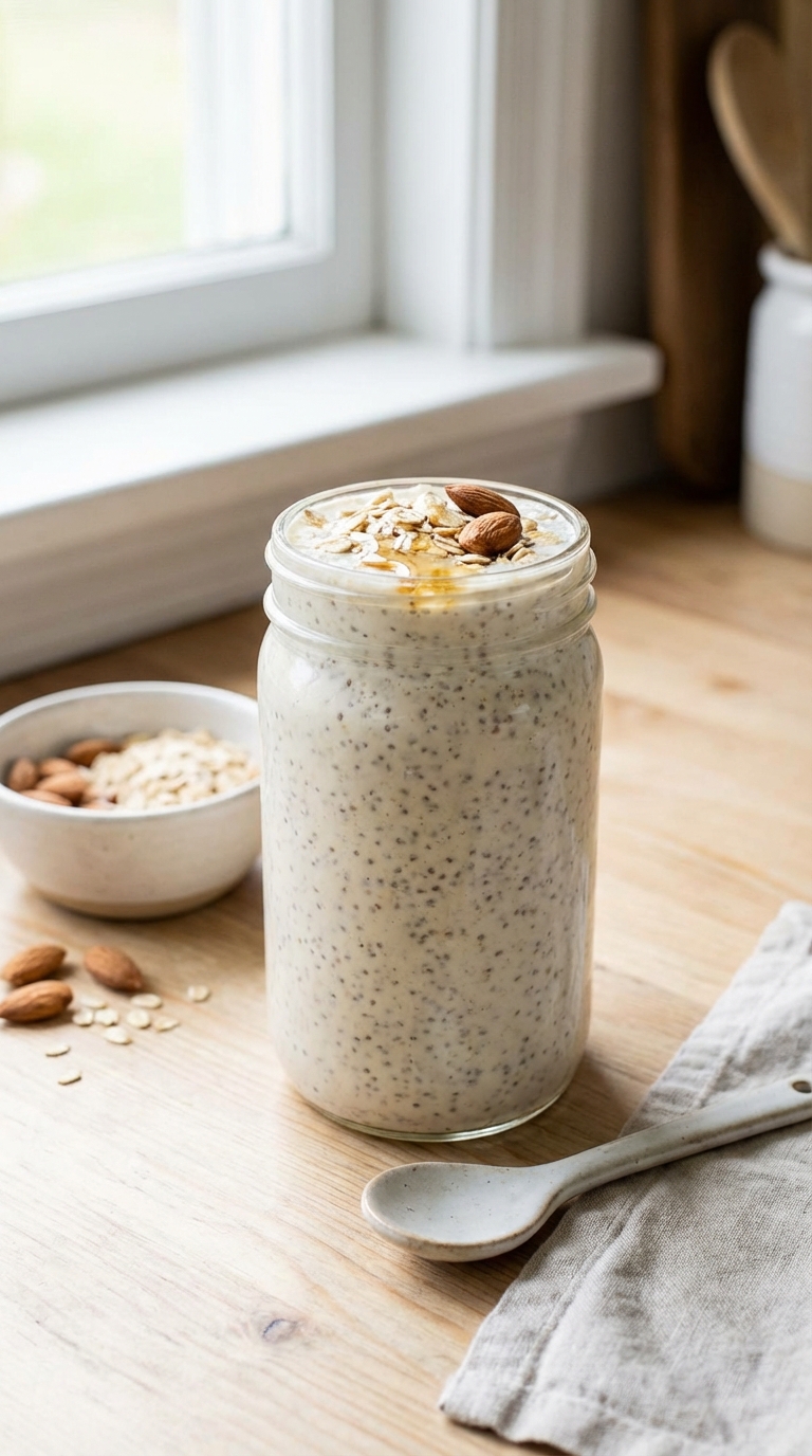 Vanilla Almond Oat chia smoothie recipes healthy — Tastes Like Cake Batter