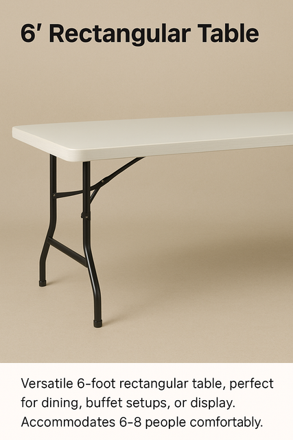 6' Rectangular Table