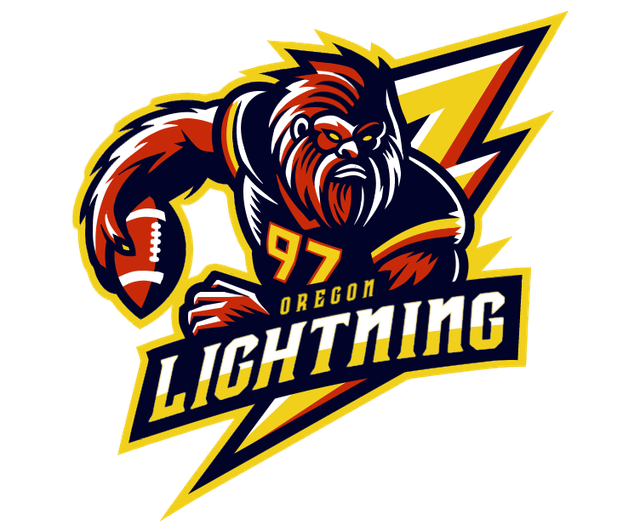 Took the logo for the expansion Oregon Lightning, and imagined how it could look if they had let a graphic designer do tweaks to fix up what was obviously an AI-generated logo.