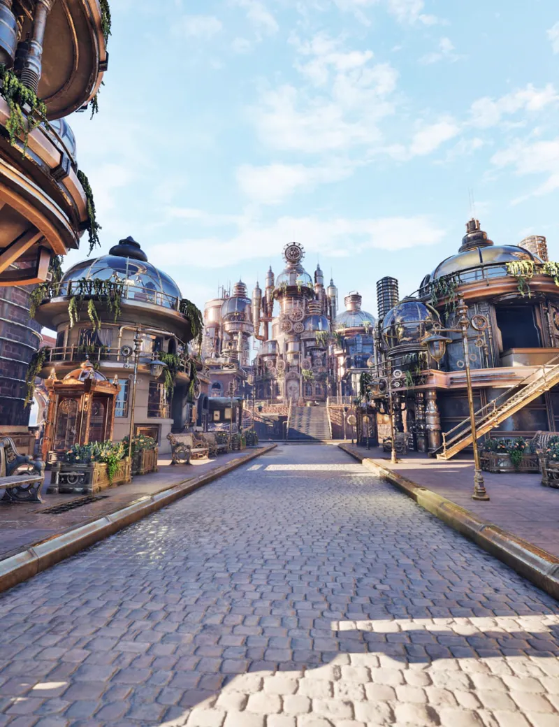 XI Steampunk Glass City XI Steampunk Glass City