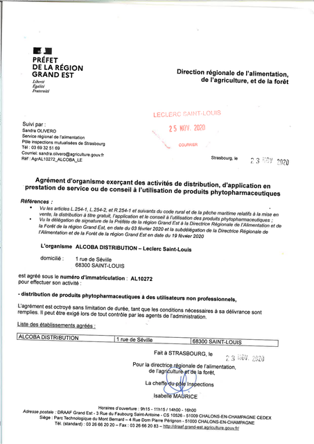 AGREMENT PHYTO ALCOBA