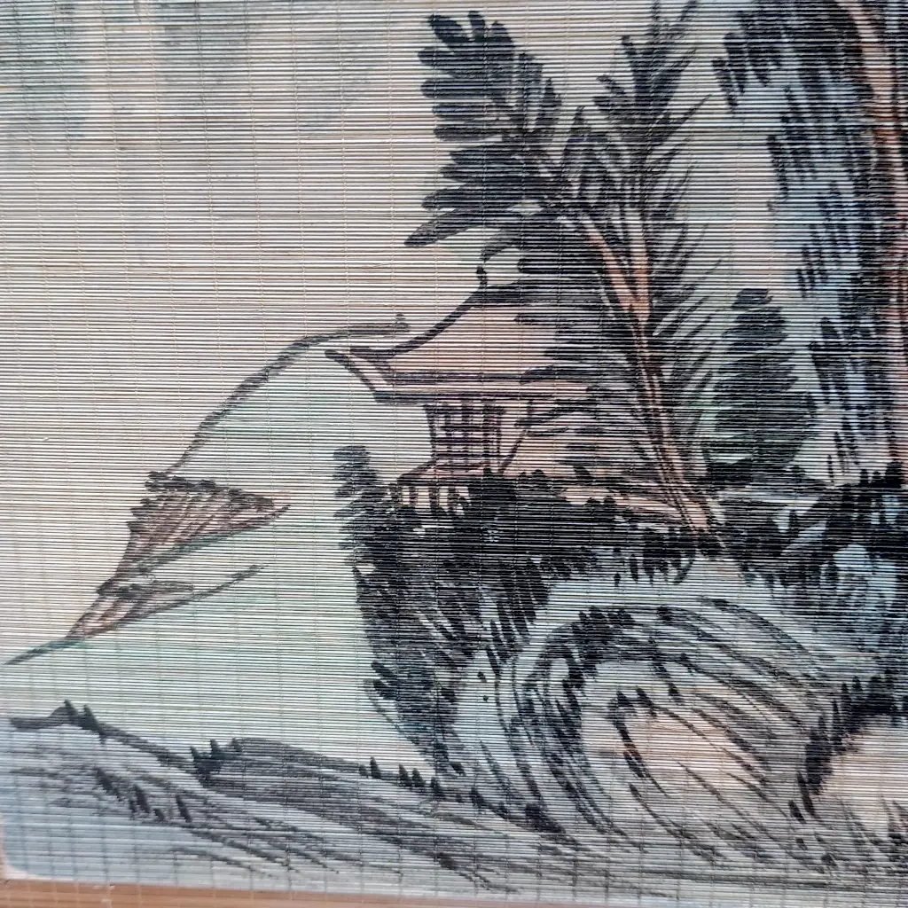 Kakejiku — Pergaminho Suspenso Chinês Decorativo Vintage — Paisagem Shanshui — Anos 1970 - Foto 3