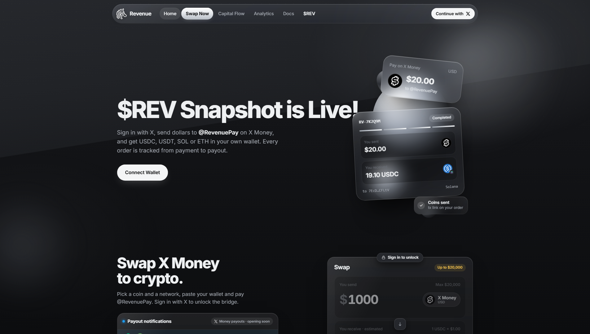 Stored capture of revenuetopup.com