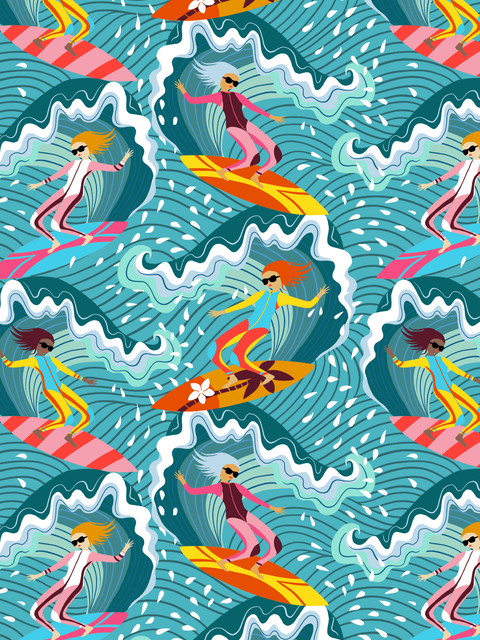 Surfer-Girls-Ocean-Splash