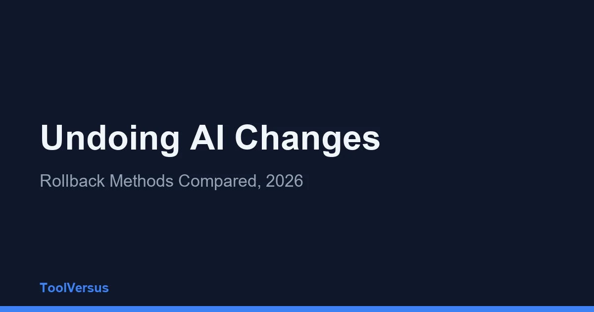 Undoing AI Changes