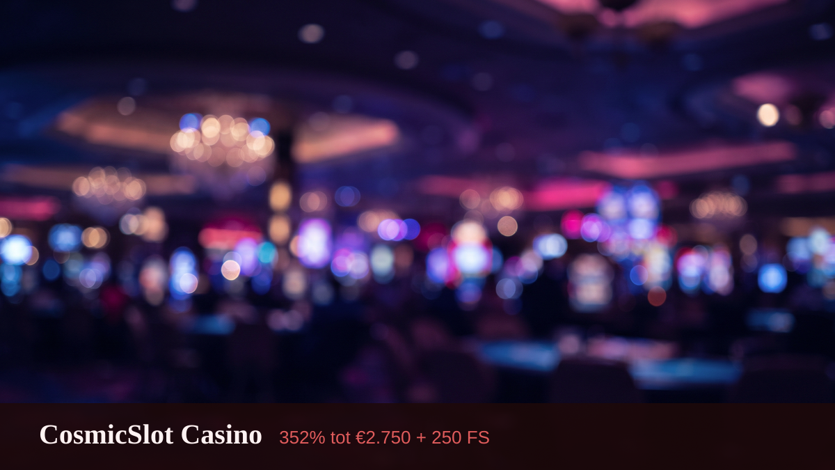 CosmicSlot Casino � welkomstbonus 352% tot �2.750 + 250 FS, betalingen: Visa, Mastercard, Skrill, Neteller, Paysafecard
