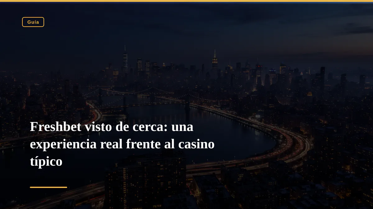 Freshbet visto de cerca: una experiencia real frente al casino típico