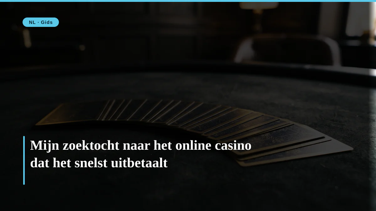 Mijn zoektocht naar het online casino dat het snelst uitbetaalt