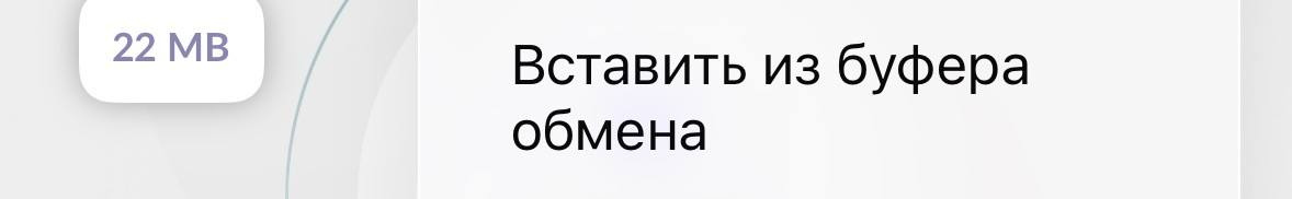 Выберите Вставить из буфера