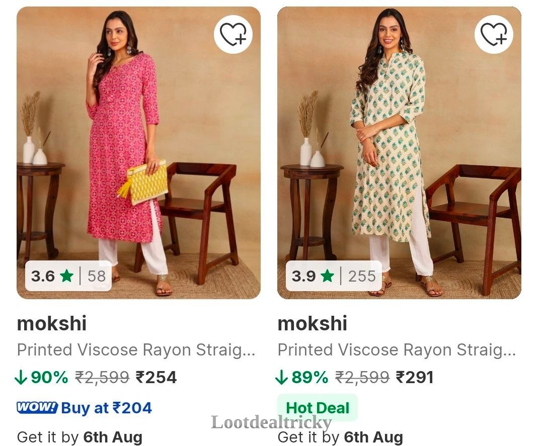 Flipkart Mokshi Women – Ultimate Budget Deal @ 90% OFF